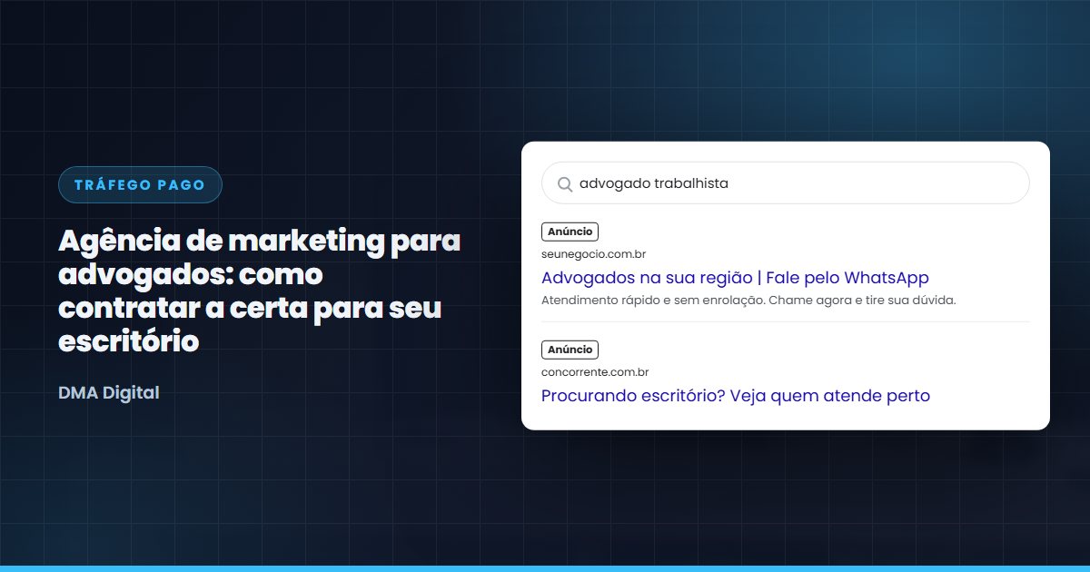 Busca do Google com anúncios de advogados