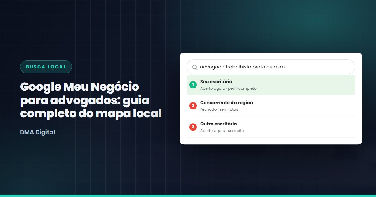 Advogado em frente ao computador com o mapa do Google exibindo escritórios próximos