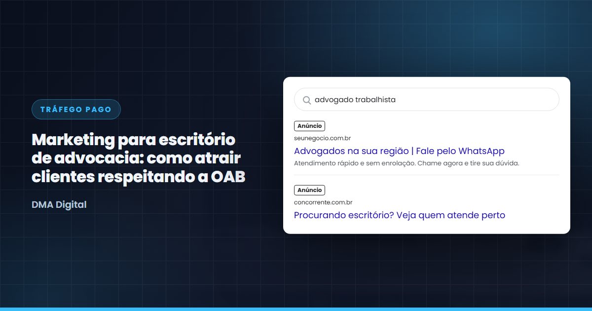 Busca do Google com anúncios de advogados