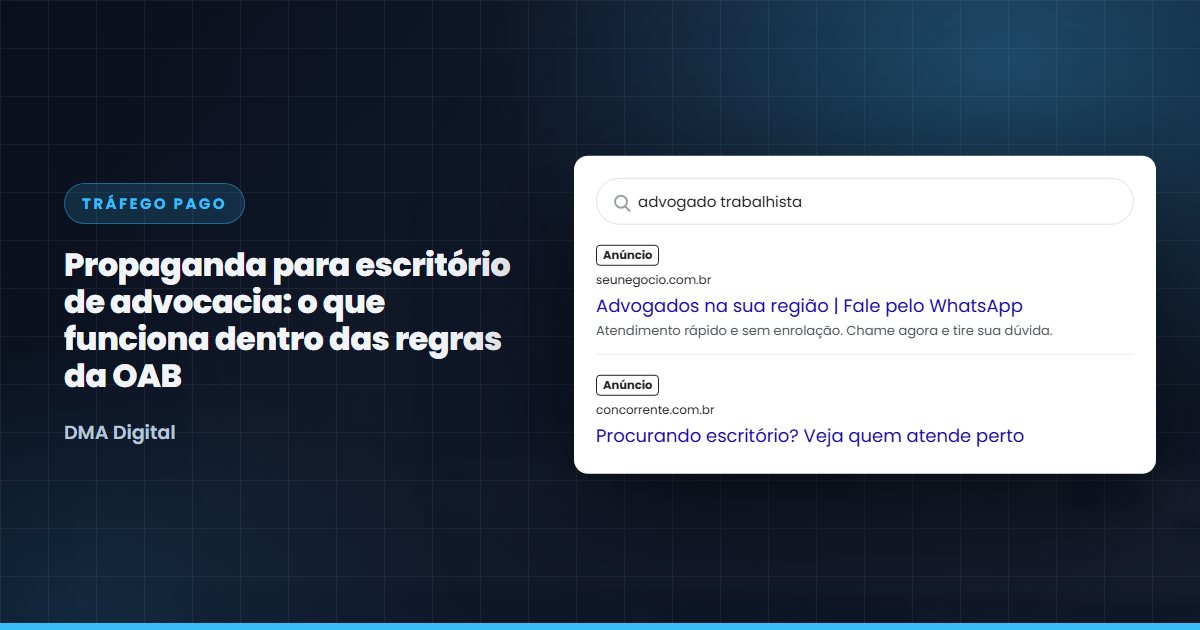 Busca do Google com anúncios de advogados