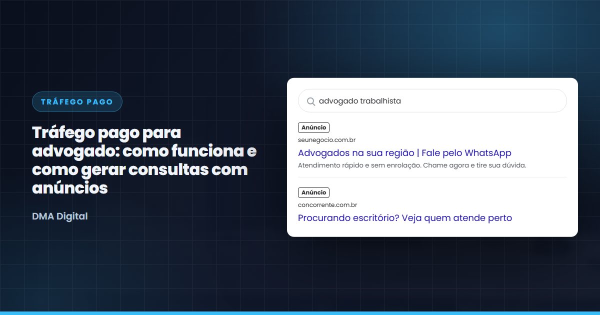 Busca do Google com anúncios de advogados